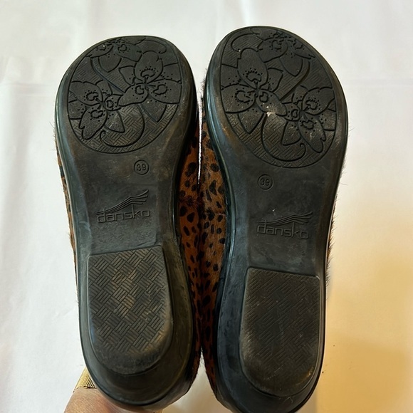 Dansko Calf Hair Leather Slip On Leopard Print Loafers Size EU 39 - Picture 8 of 11
